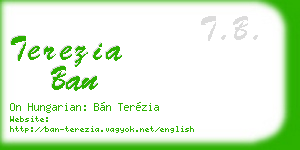 terezia ban business card