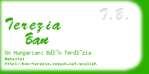 terezia ban business card